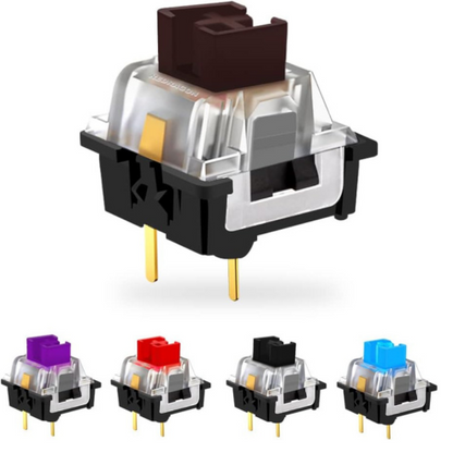 Commutateurs REDRAGON SMD RGB MX 3Pin – Clicky, Linéaire, Tactile, Silencieux – Rouge, Bleu, Noir, Brun, Pourpre