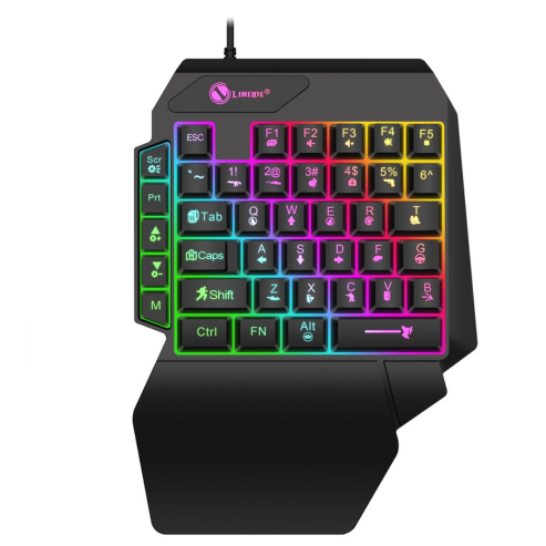 35 touches une main simple main Mini clavier de jeu USB ultra-mince filaire rétro-éclairage clavier pour ordinateur portable, ordinateur de bureau, Smartphone