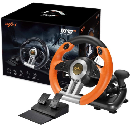PXN V3II – Volant de course avec pédales, contrôleur de jeu à vibrations pour Xbox One, PC, PS3, PS4, Nintendo Switch